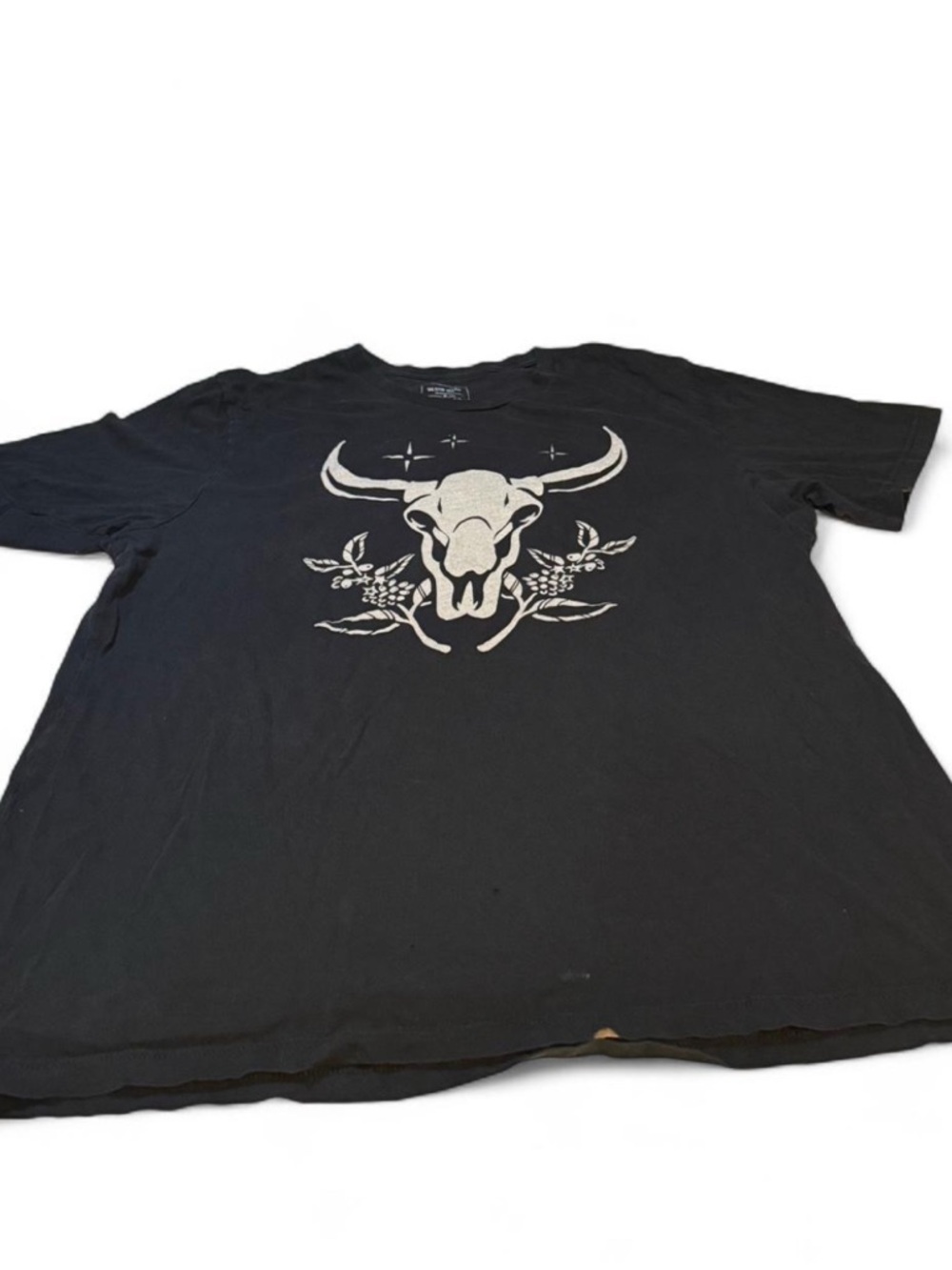 Death wish Black Graphic Skull Bull Short-Sleeve Men's Shirt